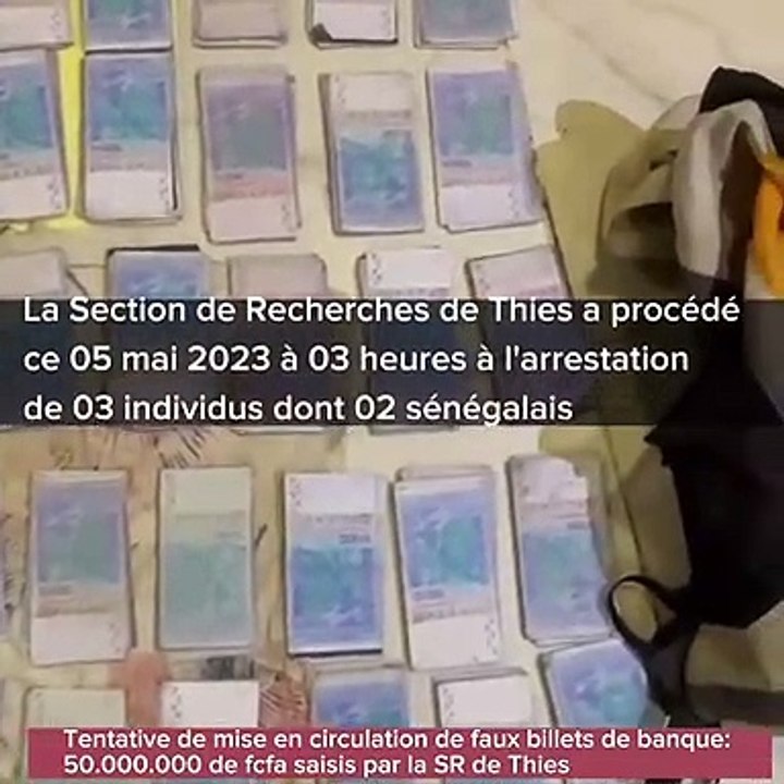 50 millions en faux billets saisis: La SR de Thiès arrête 3 faux-monnayeurs dont un Gambien