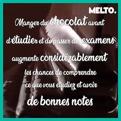  Manger du chocolat augmente les chances d'avoir de bonnes notes