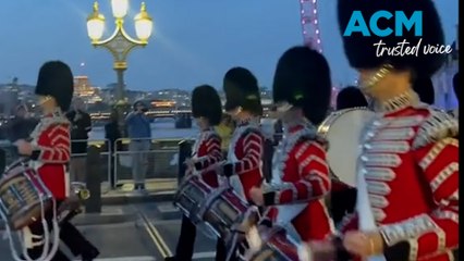 King Charles's coronation rehearsal lights up London night