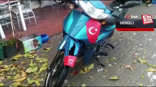 Denizli'de ceviz büyüklüğündeki dolu hasara neden oldu