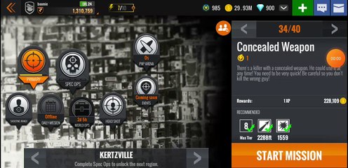 Sniper 3D KERTZVILLE Stage 34/40