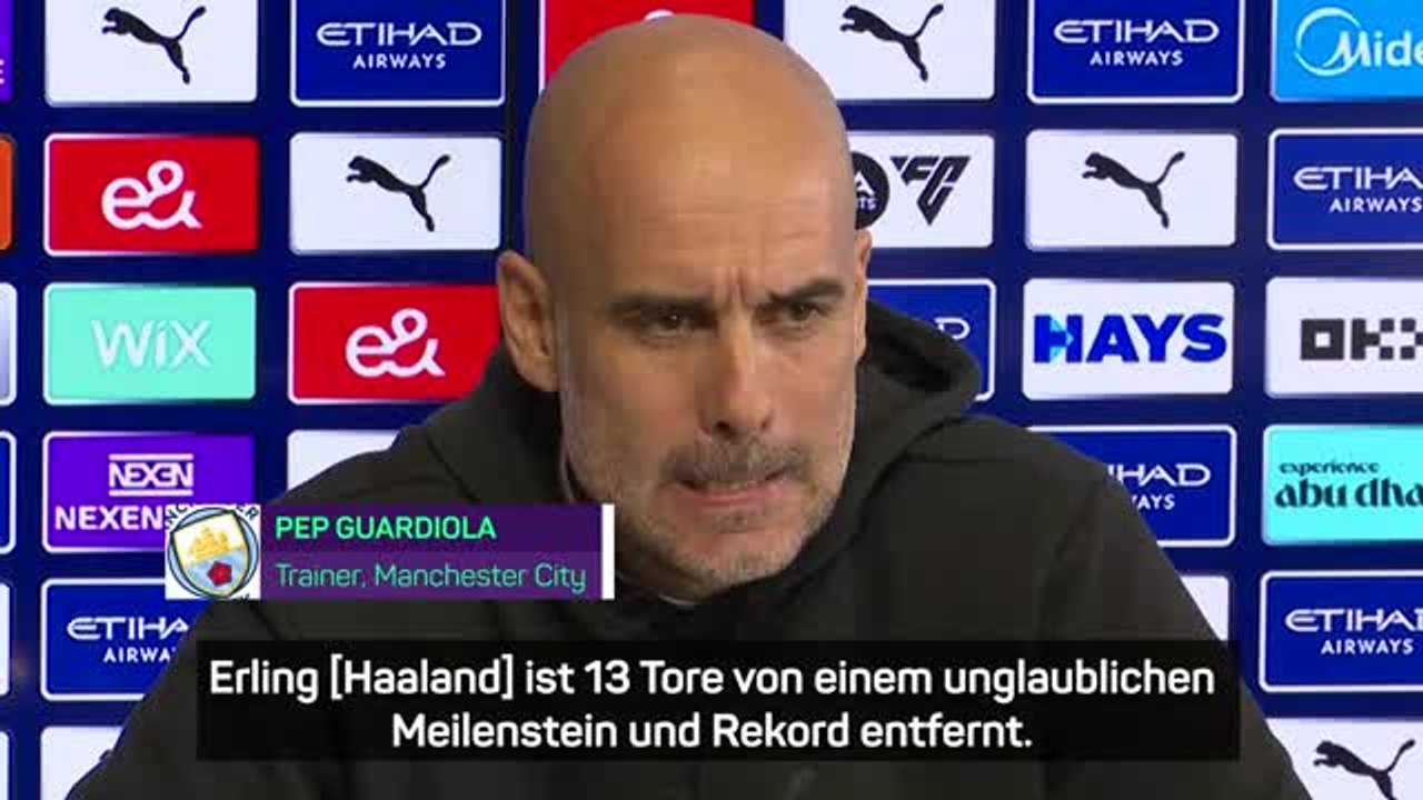 Guardiola: 'Noch 13 Tore? Darf Haaland machen'