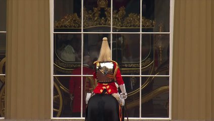First glimpse of King in Coronation robes