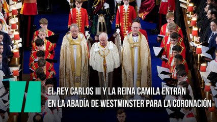 Télécharger la video: El rey Carlos III y la reina Camila entran en la abadía de Westminster para la coronación