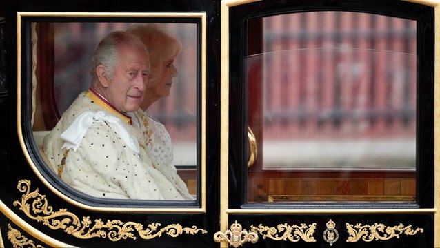 Watch: King Charles and Queen Consort Camilla arrive at Westminster Abbey ahead of coronation crowning