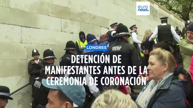 Activistas ecologistas y antimonárquicos son detenidos antes de la coronación de Carlos III