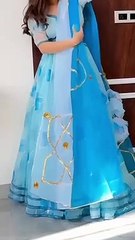Organza fabric lehnga design __#shorts #lehenga