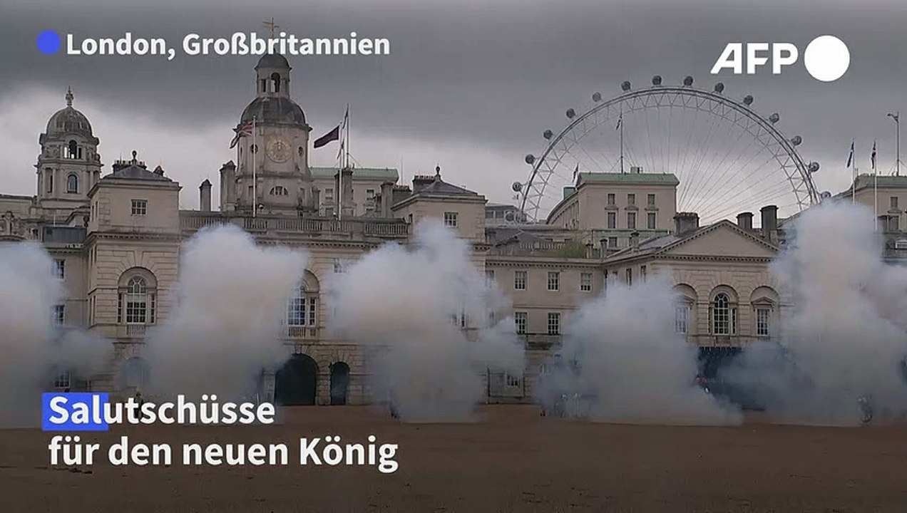 Salutschüsse nach der Krönung von Charles III.