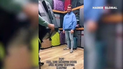 Alman turiste bavul satmaya çalışan esnafın pazarlama şovu viral oldu