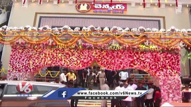 Actress krithi Shetty Inaugurates Chennai Shopping Mall In Mancherial _ V6 News