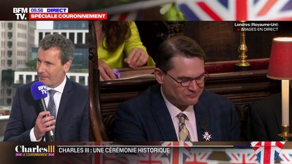 Katy Perry déambule au sein de l'Abbaye de Wesminster.La chanteuse Katy Perry assiste au couronnement de Charles III, à Londres. © BFMTV