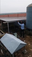 The contractor did not perform a good job / Weak solar structure installed / #contractor #structure #solar .