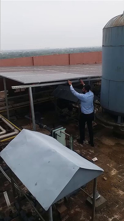 The contractor did not perform a good job / Weak solar structure installed / #contractor #structure #solar .