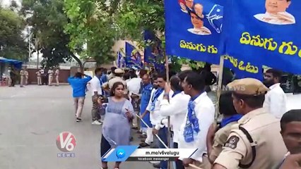 Telangana BSP Leaders Welcomes Mayawathi _ Mayawathi Hyderabad Tour  _ V6 News