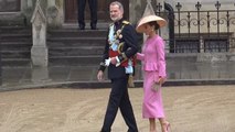 Felipe y Letizia llegan a la ceremonia de coronación de Carlos III