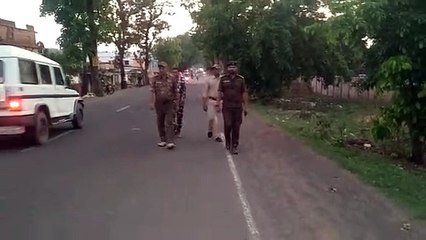 पुलिस अधीक्षक के निर्देश पर पुलिस ने किया मार्च