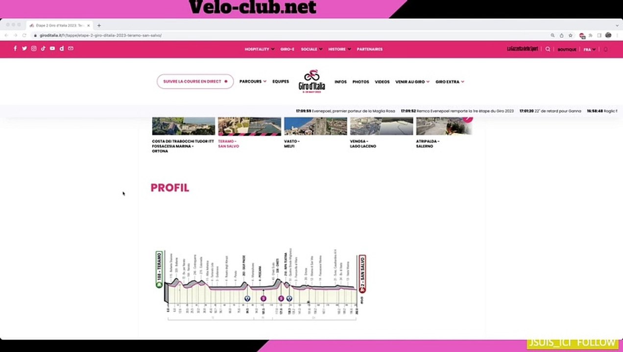 Preview de la 2ème étape du Tour d'Italie