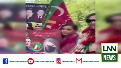 Imran Khan's sister Aleema Khan waiting for brother on road | Lnn