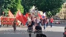 Firenze, manifestazione dell'ultrasinistra contro Casapound
