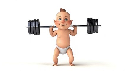 cute Baby  doing exercise