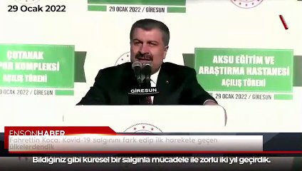Fahrettin Koca: Kovid-19 salgınını fark edip ilk harekete geçen ülkelerdendik