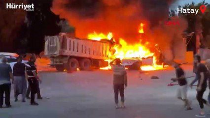 Freni patlayan kamyon asker uğurlama eğlencesini savaş alanına çevirdi