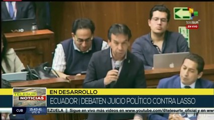 Comisión debate informe de juicio político contra pdte. de Ecuador