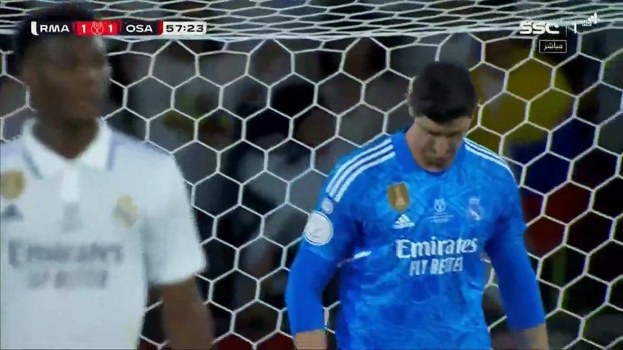 اهداف مباراة ريال مدريد واوساسونا 2 1 نهائي كاس...