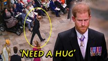 Prince Harry 'looked in need of a hug' as he made nervous arrival for Coronation'