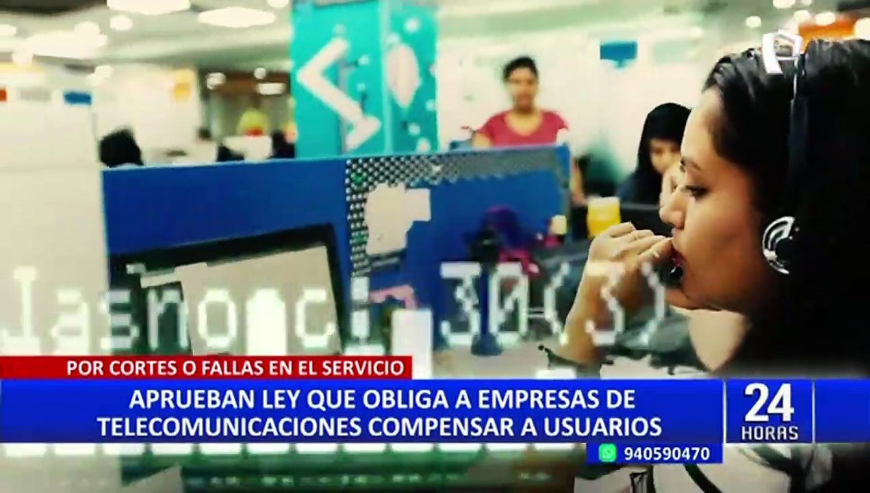 Congreso aprueba que empresas de telecomunicaciones otorguen compensaciones por fallas en los servicios