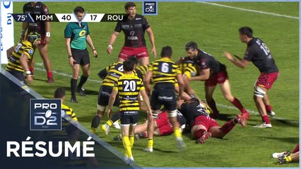 PRO D2 - Résumé Stade Montois-Rouen Normandie Rugby: 47-17 - J30 - 2022-2023