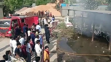 आरबीएम अस्पताल की चार एंबुलेंस में लगी आग