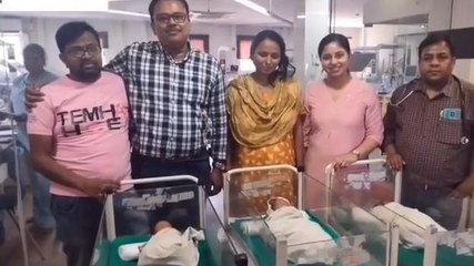 হাওড়া:বিরল ঘটনা ৬ বছর নিঃসন্তান,একসঙ্গে ৩ সন্তানের মা হলেন হাওড়ার রীতু কুমারী