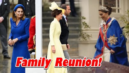 Middleton family reunited with Princess Catherine at coronation