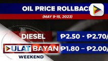 Mahigit P2 rollback sa presyo ng produktong petrolyo, asahan ngayong linggo