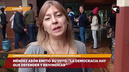 Méndez Asón emitió su voto La democracia hay que defender y reivindicar