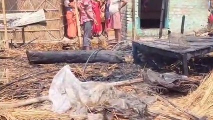 सारण: भीषण अगलगी में पांच घर जलकर राख, लाखों का हुआ नुकसान