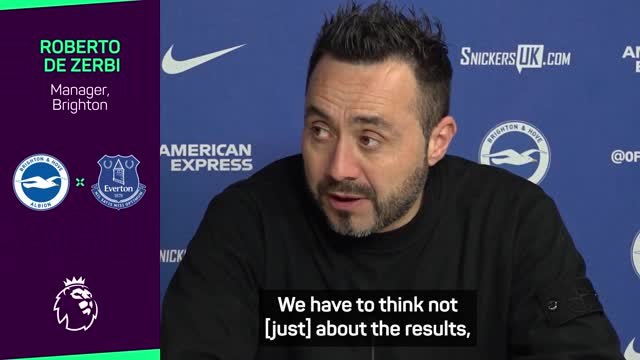 Brighton cannot just focus on results - De Zerbi