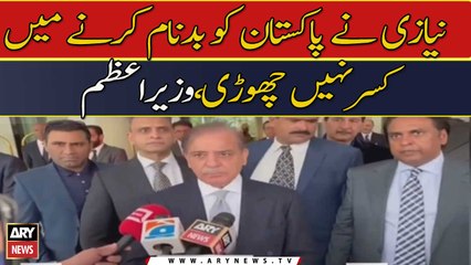 "Niyazi nay Pakistan ko badnam karnay mein kasar nahi chori...", PM Shehbaz