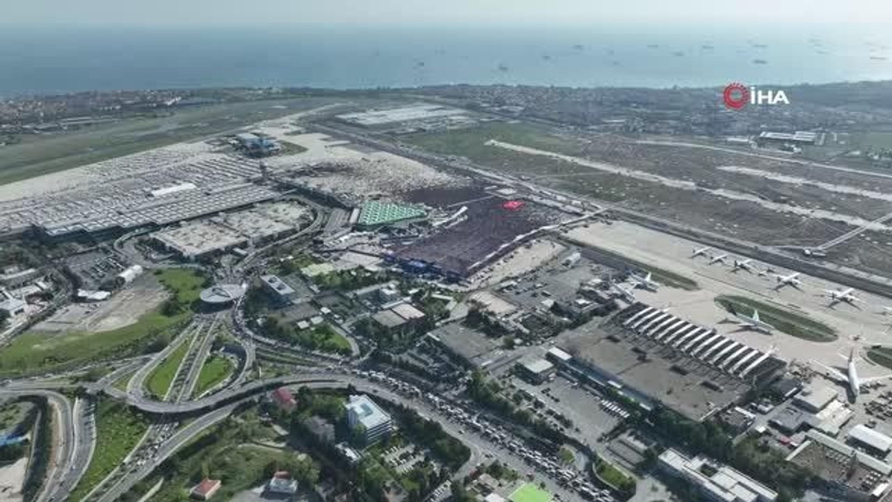 AK Parti Büyük İstanbul Miting alanı böyle görüntülendi