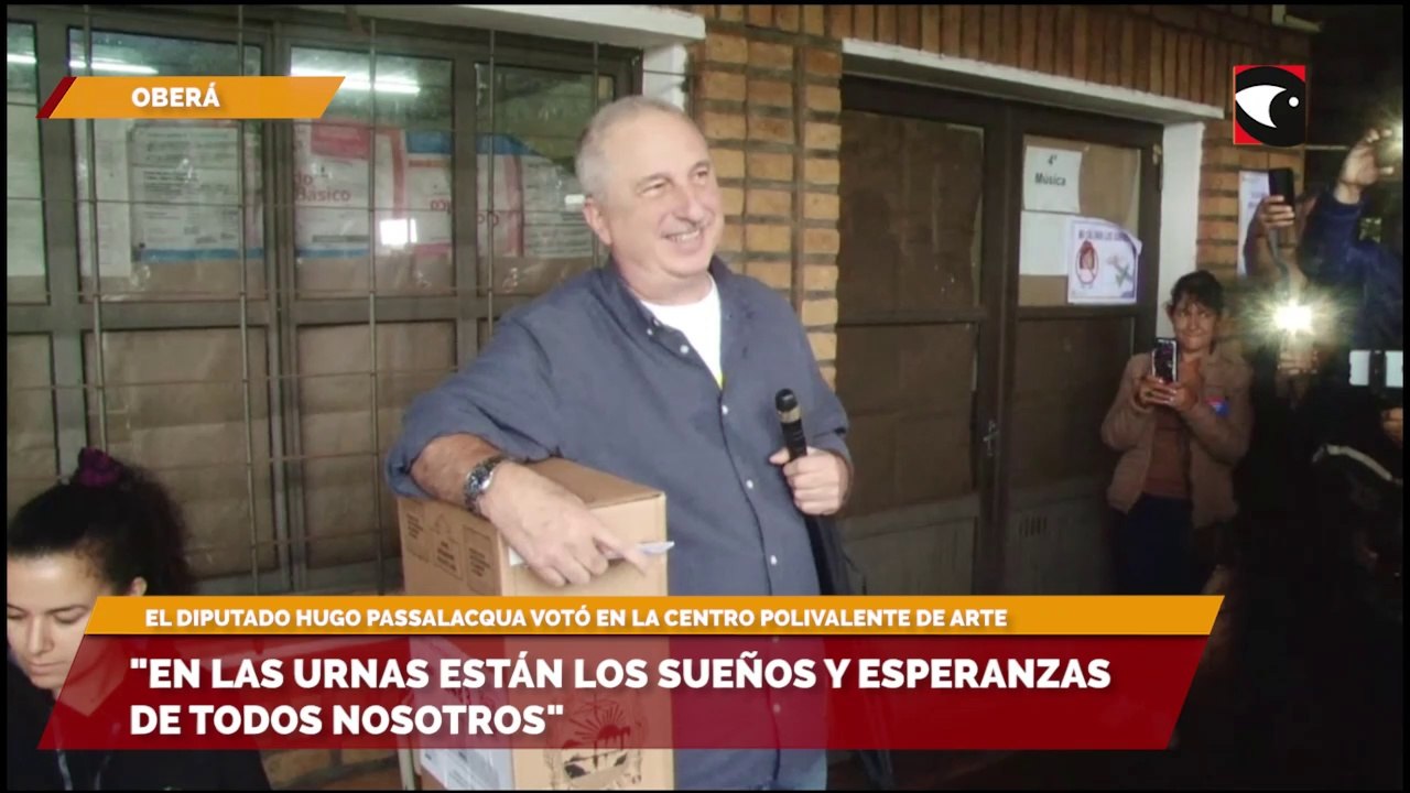 Hugo Passalacqua: "En las urnas están los sueño...