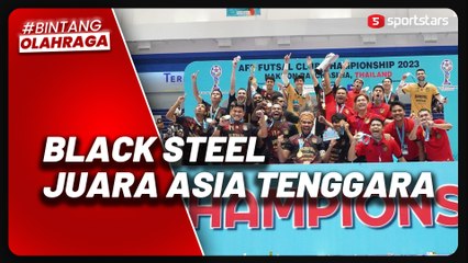 Selebrasi Black Steel Rayakan Juara AFF Futsal Club Championship 2023