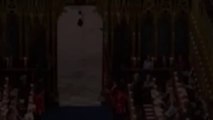 Moment mysterious cloaked figure runs past Westminster Abbey during coronation