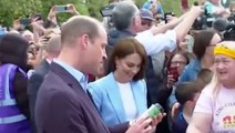 William and Kate share a drink with royal fans during Windsor walkabout