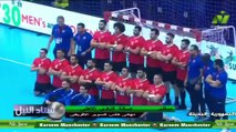 بطولة نهائي كأس السوبر الإفريقي لكرة اليد بين فريقي الأهلي و الزمالك إنتهى الشوط الأول بنتيجة 14 / 9 للاهلى