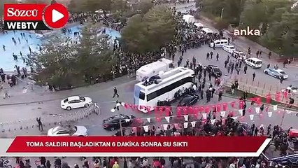İmamoğlu’na saldırı havadan görüntülendi: TOMA 6 dakika beklemiş