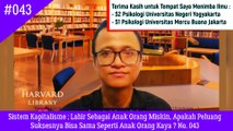 Sistem Kapitalisme ; Lahir Sebagai Anak Orang Miskin, Apakah Peluang Suksesnya Bisa Sama Seperti Anak Orang Kaya ? No. 043 - Gilang Mbsnags #gilangmbsnags