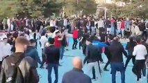 Erzurum'da miting alanına saldırı anları