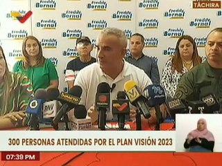 Más de 300 personas fueron beneficiadas por el Plan Visión 2023 en el estado Táchira
