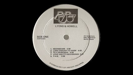 Lyons & Howell – Lyons & Howell  Rock, Funk / Soul, PopStyle: Vocal, Ballad, Easy Listening  1975